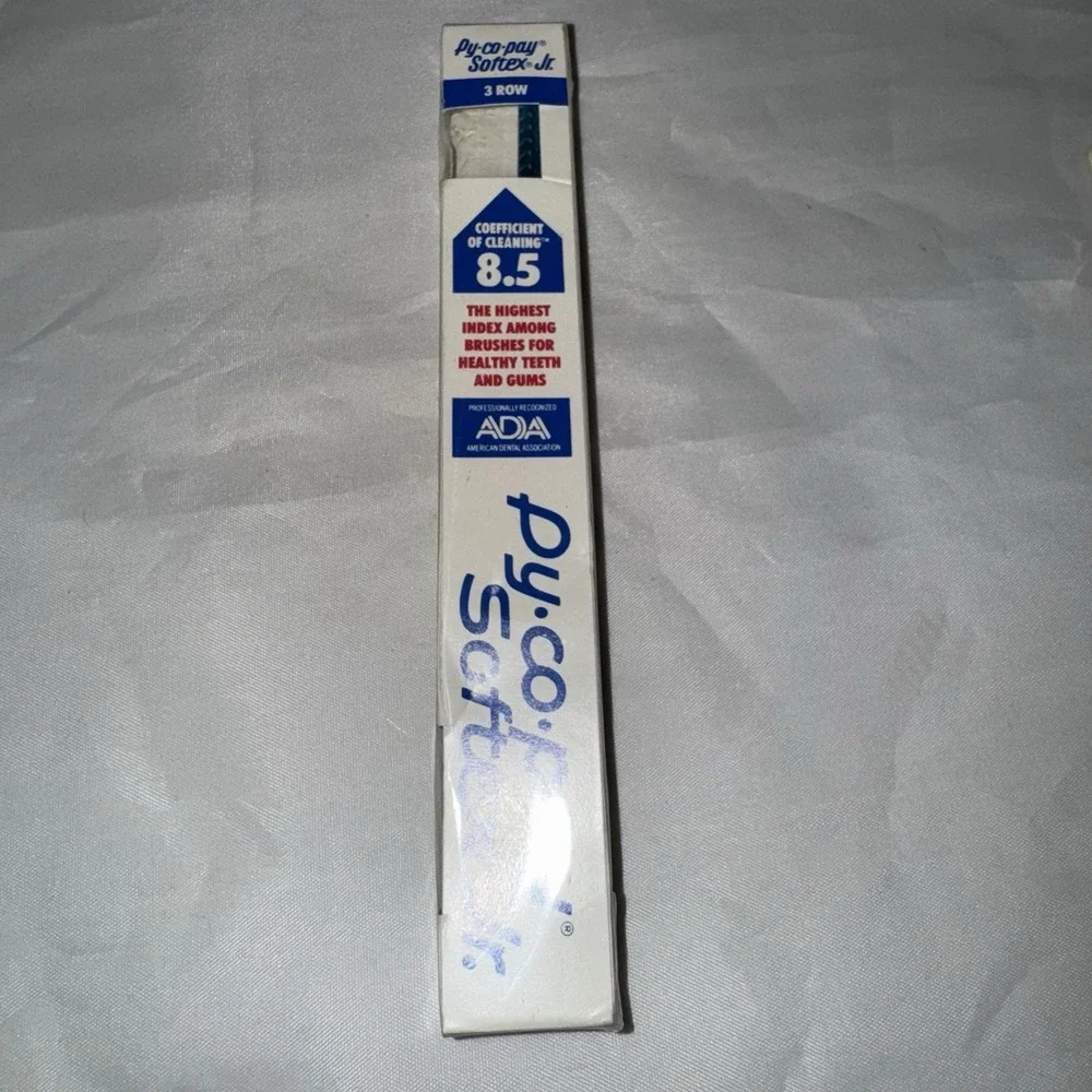 VTG NOS NIP PY-CO-PAY‎ HARD NYLON BLUE HANDLE TOOTHBRUSH 3 ROW